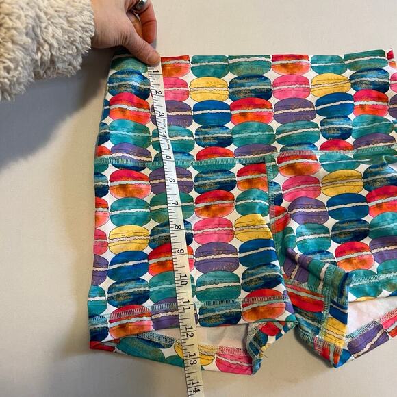 Rok the Box Macaroon 3.5" booty workout shorts Highwaist No Elastic M - Picture 5 of 6